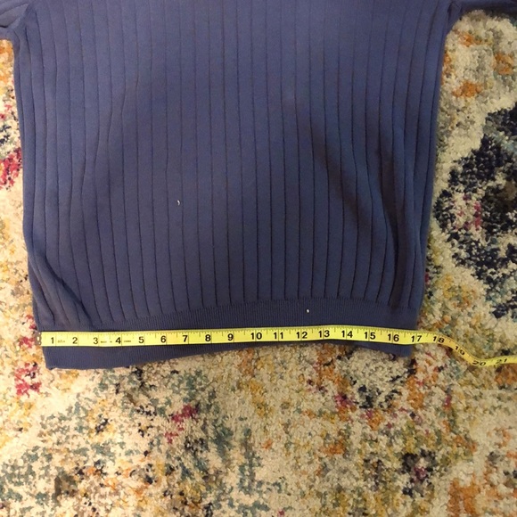 ALFANI MEN’S VINTAGE V - NECK LONG SLEEVE SWEATER - Large BLUE - GUC 🥳HP🥳 - Picture 14 of 14
